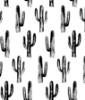 Picture of Black & White Cactus Tapestry