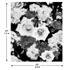 Picture of Black And White Floral Tapestry