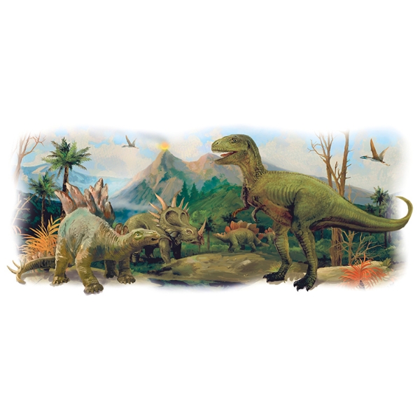 Picture of Dinosaurs Giant Scene Peel and Stick Wall Graphic