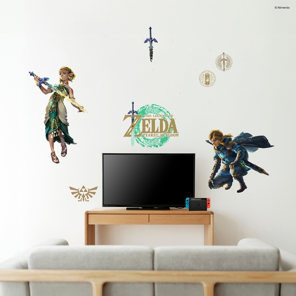 Picture of The Legend of Zelda Tears of the Kingdom - Zelda & Link Wall Decals