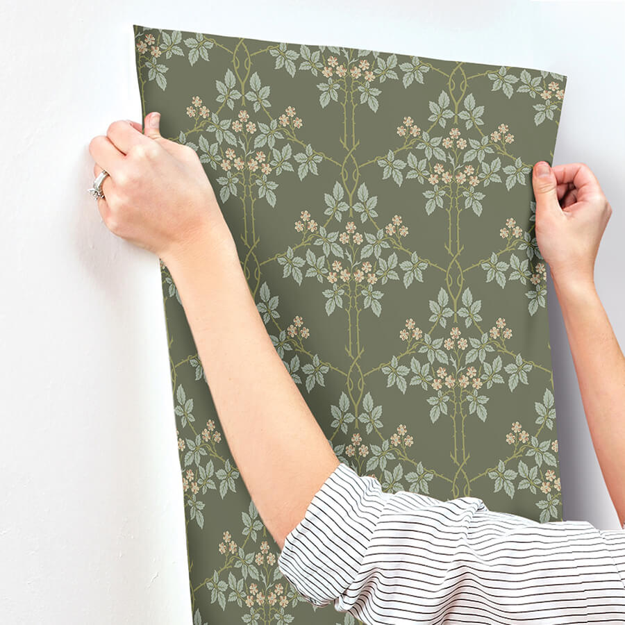 4171-82055 - Blackberry Grey Vine Trellis Wallpaper - by A-Street Prints