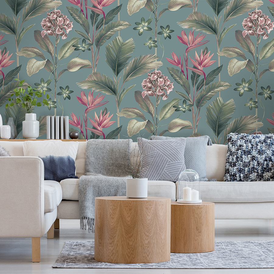 Oliana Floral Navy Blue Wallpaper 8487 | 8487