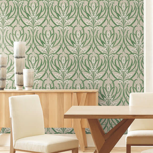 York Wallcoverings. Linen/White Calluna Wallpaper | Ronald Redding Designs