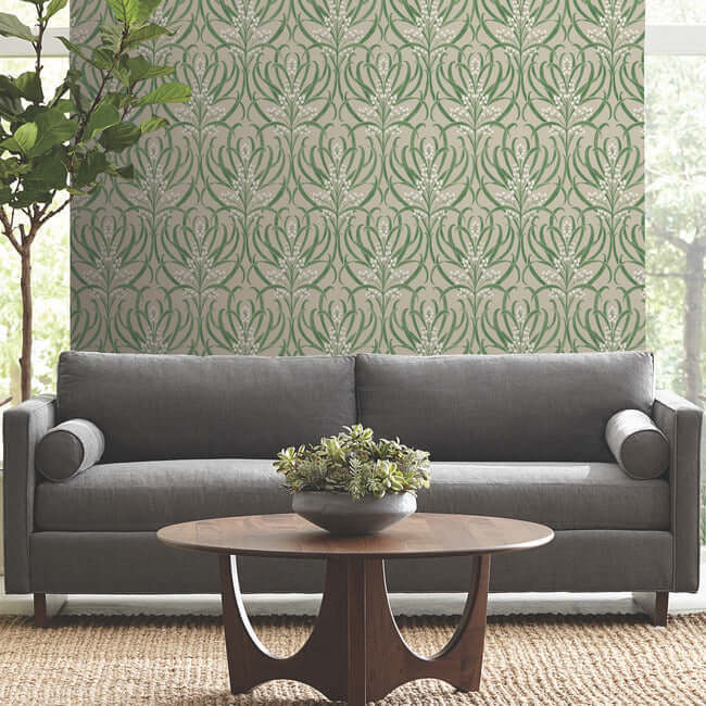 York Wallcoverings. Linen/White Calluna Wallpaper | Ronald Redding Designs