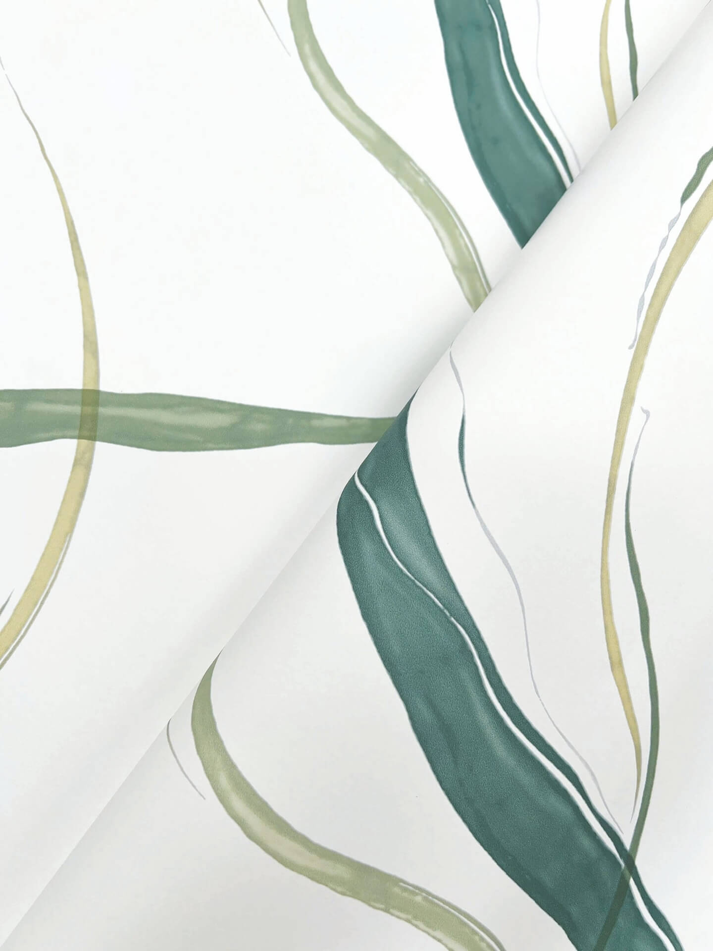 York Wallcoverings. Green Ink Flow Wallpaper | York