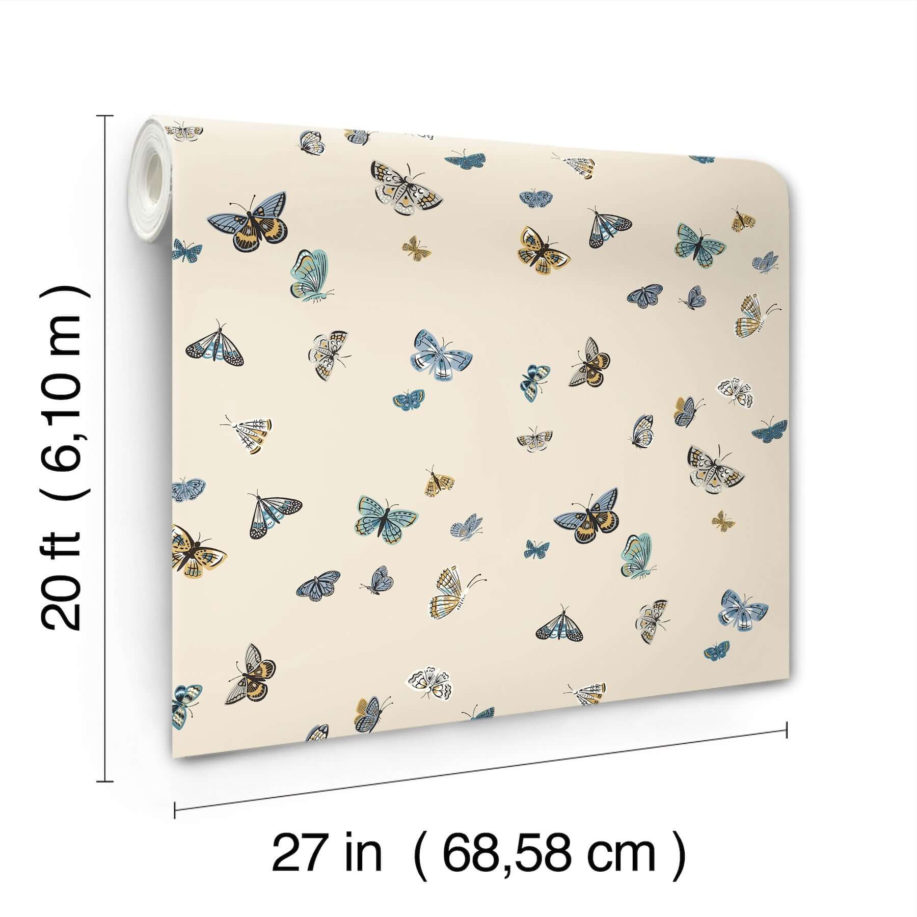York Wallcoverings. Linen Butterfly House Wallpaper | Rifle Paper Co.
