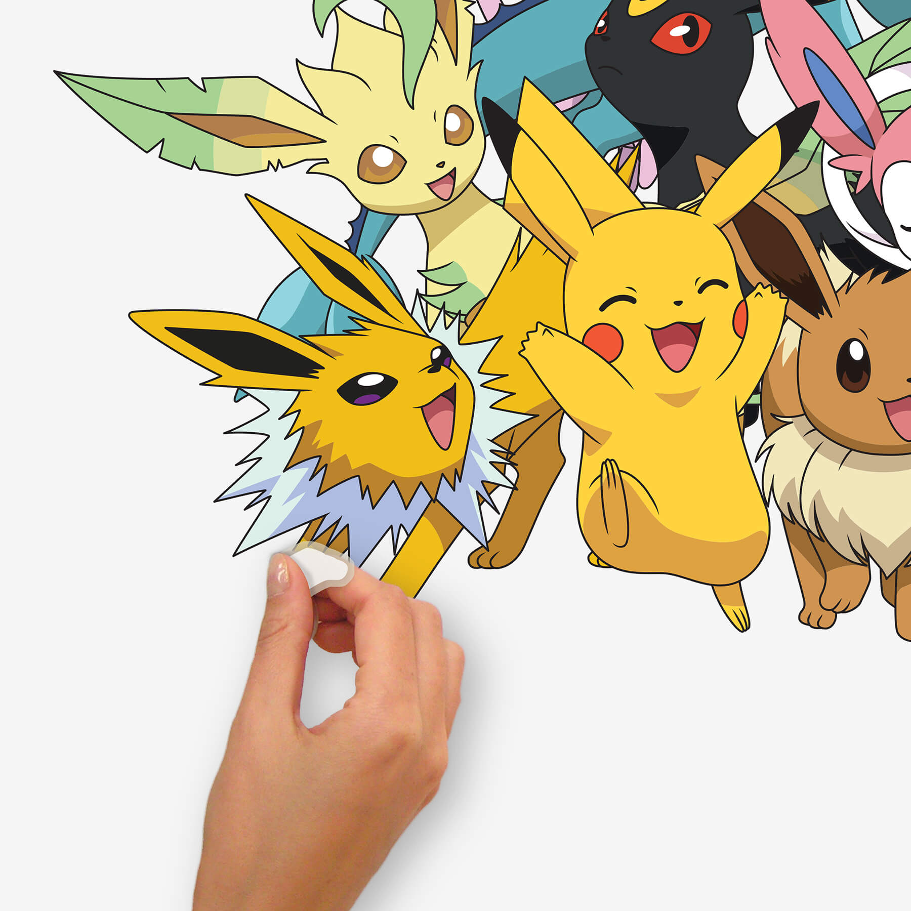 Pokémon Eevee Evolutions Multicolor Wall Decals