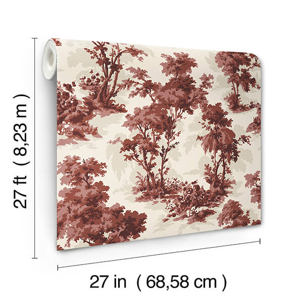York Wallcoverings. 4173-82106 - Sainsbury Ruby Forest Wallpaper - by A ...