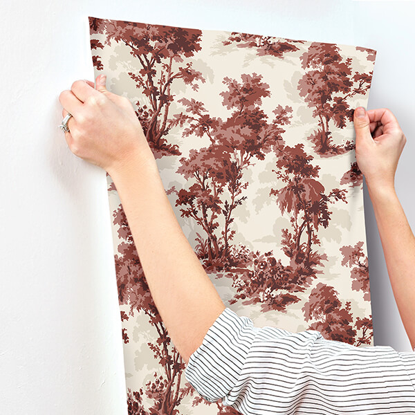 York Wallcoverings. 4173-82106 - Sainsbury Ruby Forest Wallpaper - by A ...