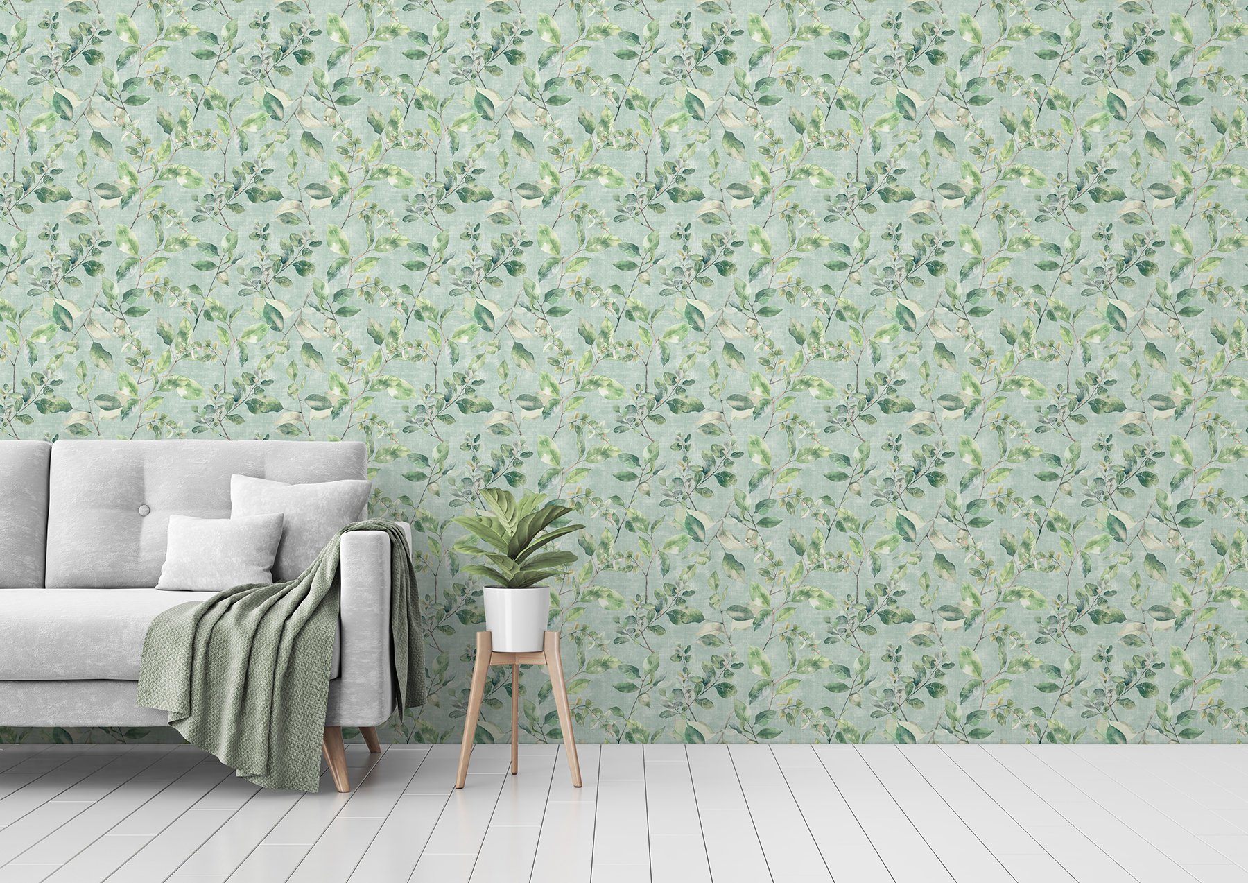 Spring Vines Background AH925501 - Lucene Green Spring Vines Wallpaper - by Arthouse