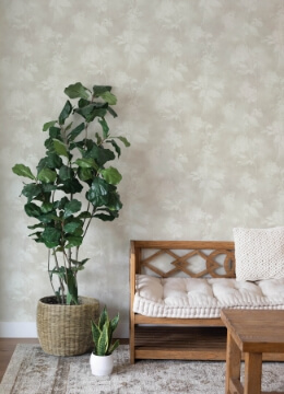 Picture of Izara Light Grey Botanical Wallpaper