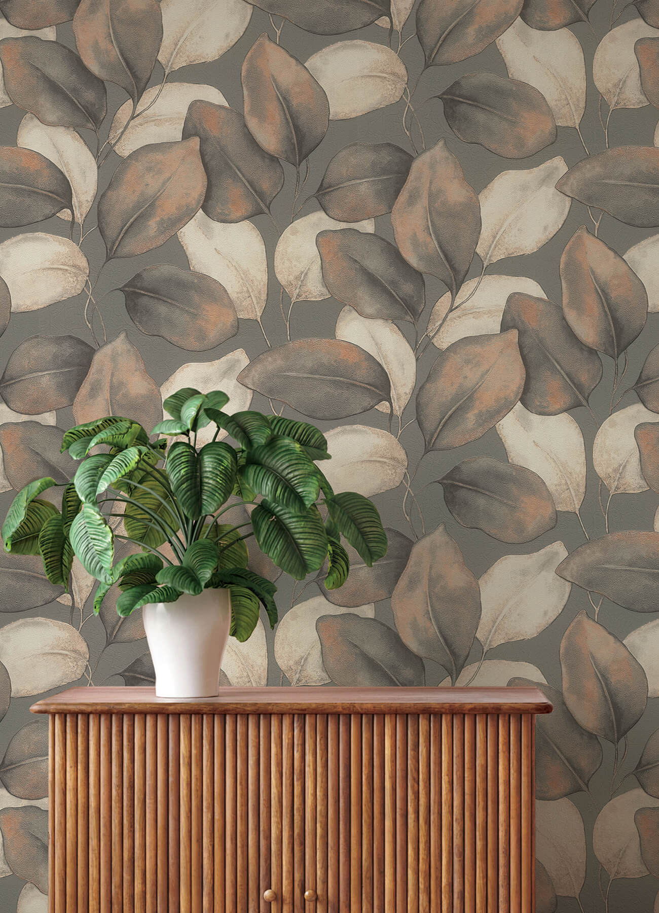4202-659887 - Evanthe Charcoal Vine Wallpaper - by A-Street Prints