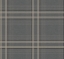 Picture of Country Club Plaid Charcoal Faux Linen Wallpaper