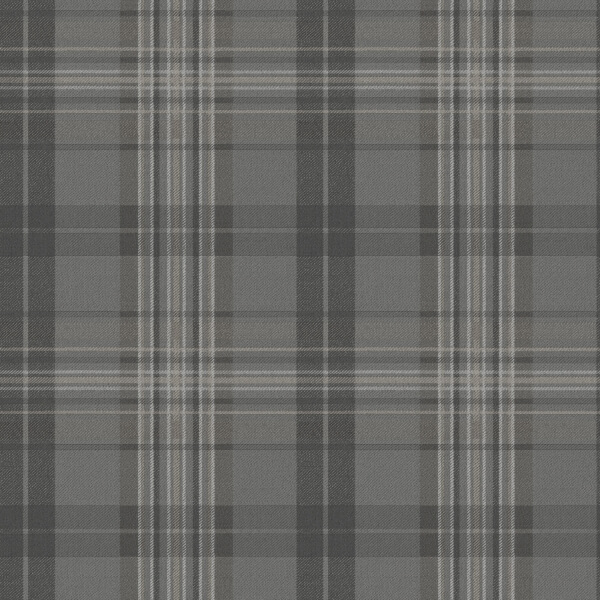 Picture of Austin Charcoal Plaid Wallpaper