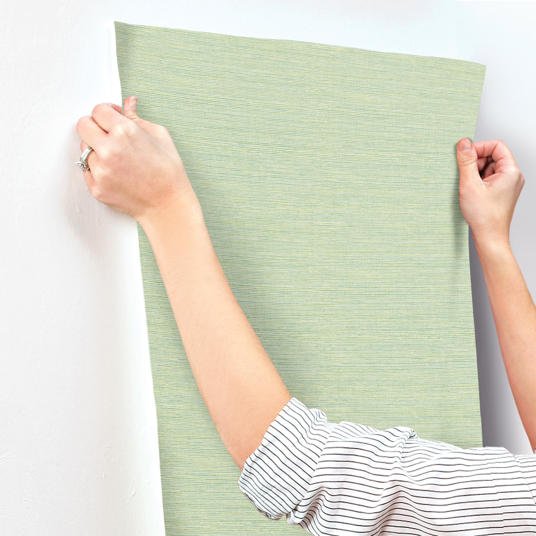 4197-24284 - Agave Green Faux Grasscloth Wallpaper - by A-Street Prints