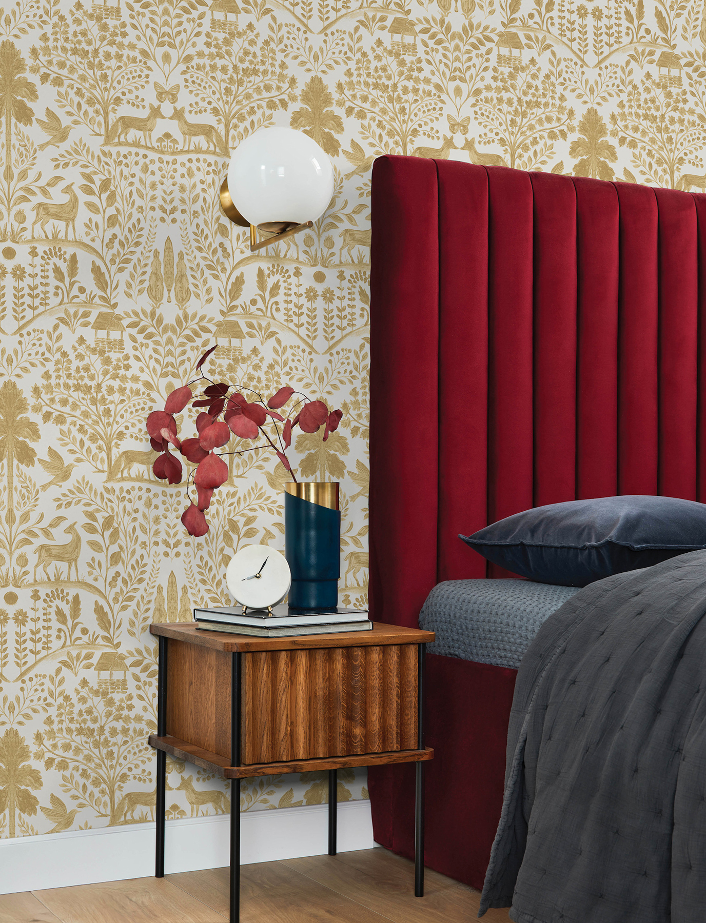 York Wallcoverings. 4197-83756 - Anoki Yellow Scenic Woodlands ...