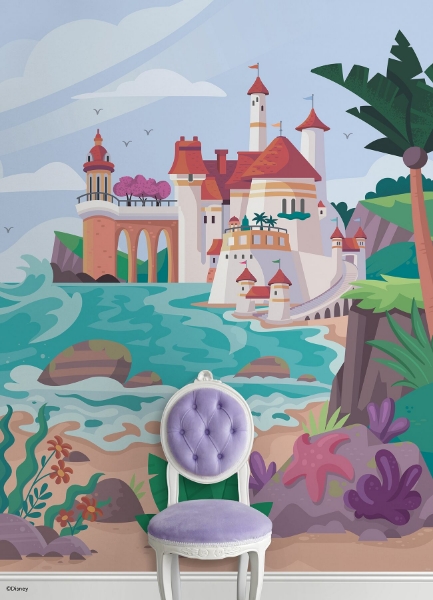Picture of Disney Princess Ariel Castle Peel and Stick Mural