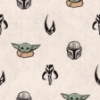 Picture of Star Wars The Mandalorian and Grogu Cream Peel and Stick Wallpaper