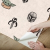 Picture of Star Wars The Mandalorian and Grogu Cream Peel and Stick Wallpaper