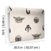 Picture of Star Wars The Mandalorian and Grogu Cream Peel and Stick Wallpaper