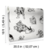 Picture of Star Wars The Mandalorian and Grogu Linocut Black Peel and Stick Wallpaper