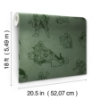 Picture of Star Wars The Mandalorian and Grogu Linocut Green Peel and Stick Wallpaper