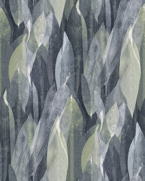 Picture of Shimmering Canopy Indigo Botanical Wallpaper