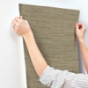 Picture of Stacked Bamboo Chestnut Stripe Wallpaper