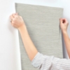 Picture of Stacked Bamboo Off-White Stripe Wallpaper
