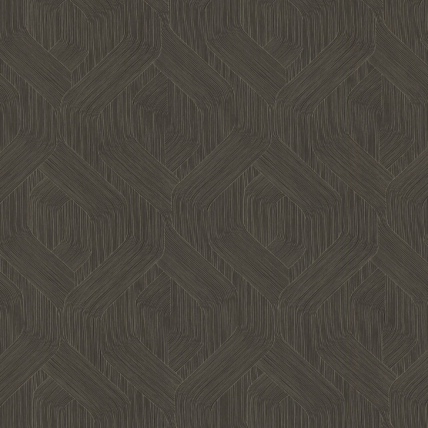 Picture of Infinity Chocolate Ogee Wallpaper