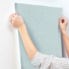 Picture of Loominosity Light Blue Faux Linen Wallpaper