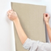 Picture of Loominosity Khaki Faux Linen Wallpaper