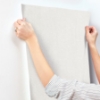 Picture of Loominosity White Faux Linen Wallpaper