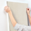 Picture of Loominosity Champagne Faux Linen Wallpaper