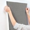 Picture of Loominosity Pewter Faux Linen Wallpaper