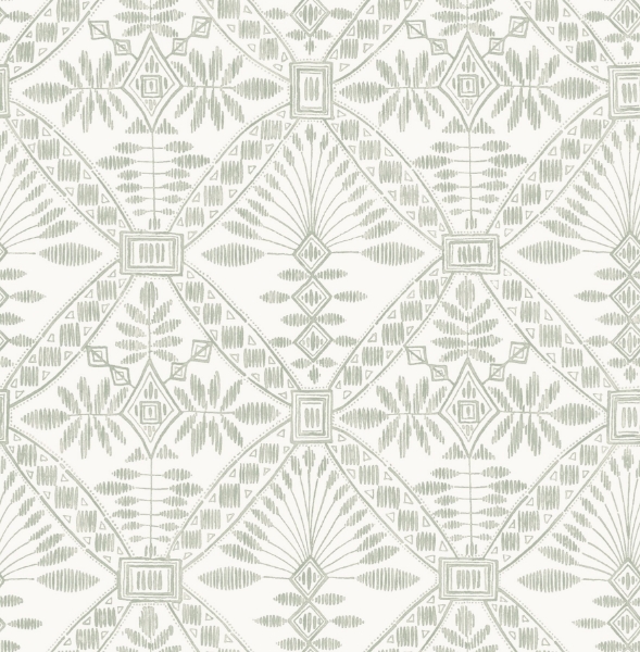 Picture of Emmarie Green Geometric Wallpaper