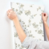 Picture of Festival Floral Aqua Trailing Wallpaper