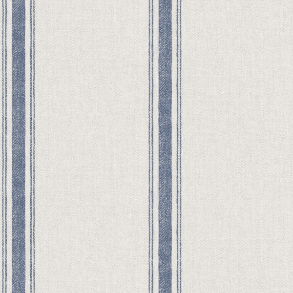 Picture of Linette Blue Fabric Stripe Wallpaper