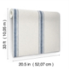 Picture of Linette Blue Fabric Stripe Wallpaper