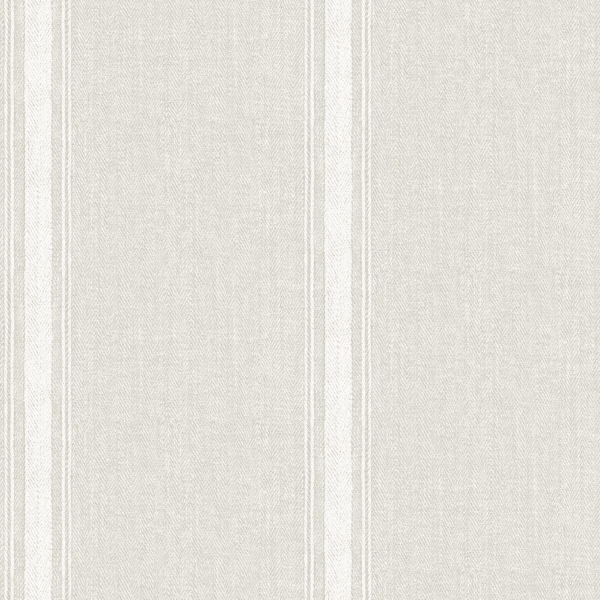 Picture of Linette Beige Fabric Stripe Wallpaper