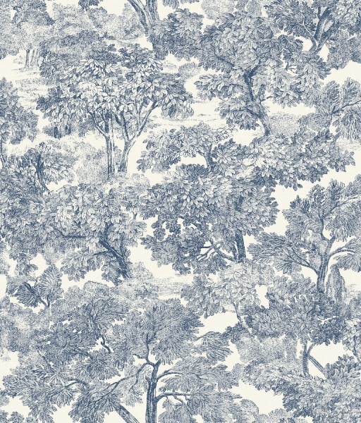 Picture of Spinney Blue Toile Wallpaper