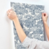 Picture of Spinney Blue Toile Wallpaper