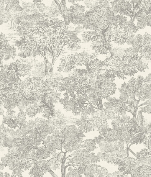 Picture of Spinney Grey Toile Wallpaper