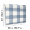 Picture of Thorpe Blue Plaid Wallpaper