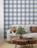 Picture of Thorpe Blue Plaid Wallpaper