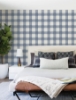 Picture of Thorpe Blue Plaid Wallpaper
