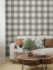 Picture of Thorpe Charcoal Plaid Wallpaper