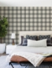 Picture of Thorpe Charcoal Plaid Wallpaper