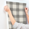 Picture of Thorpe Charcoal Plaid Wallpaper