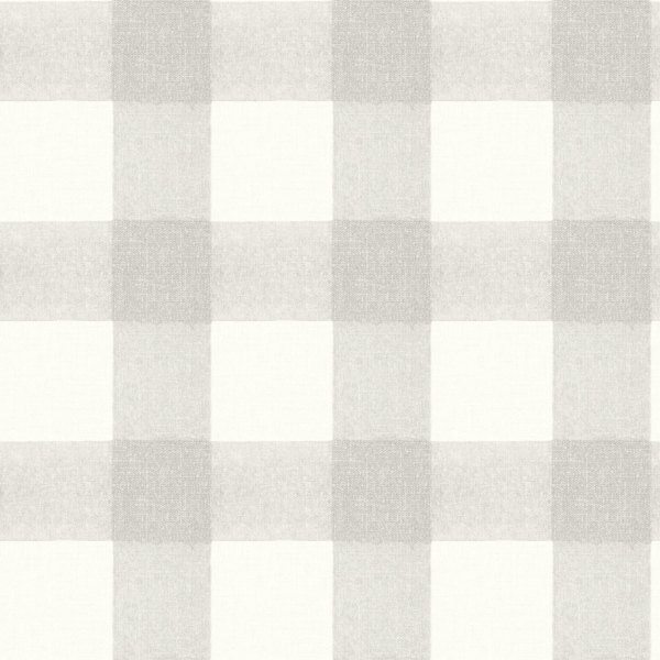 Picture of Thorpe Light Grey Plaid Wallpaper
